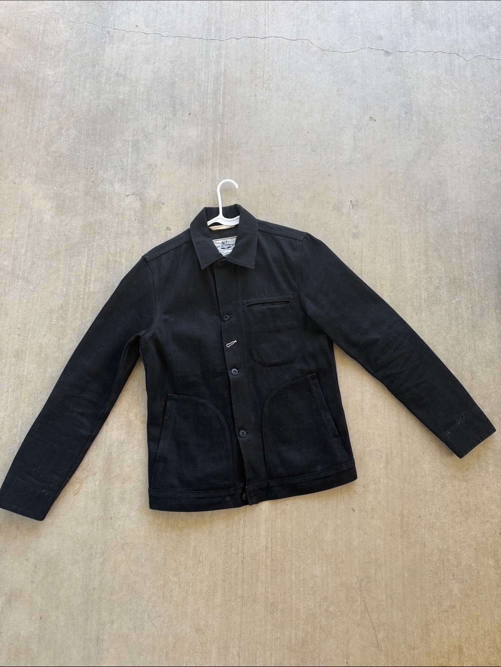 Rogue Territory Stealth Black Supply Jacket – Black Selvedge Denim – Size Medium